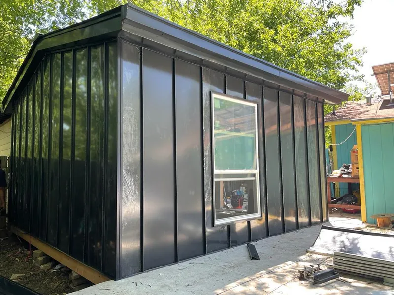 Black standing seam metal wall panels for Metal Roof Installation in Camino Tassajara